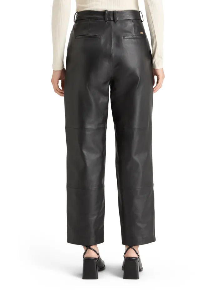 ROBYN NAPPA LEATHER PANT Evening Black Women Scotch and Soda Pants