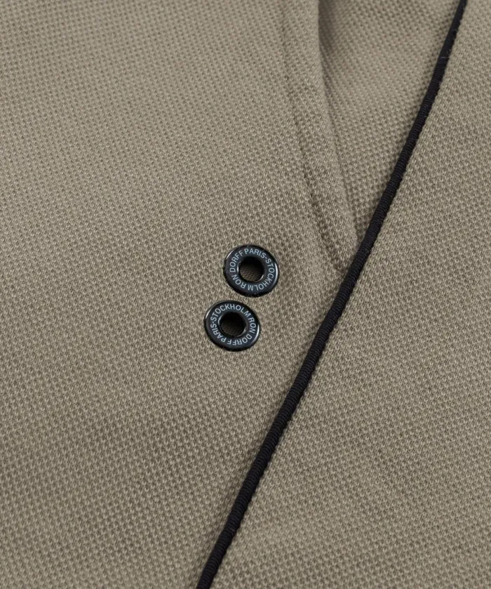 Ron Dorff Cotton Piqu Pants W Piping Dusty Beige Men Pants