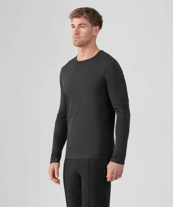 Ron Dorff Long Sleeved TShirt Eyelet Edition Black Men TShirts