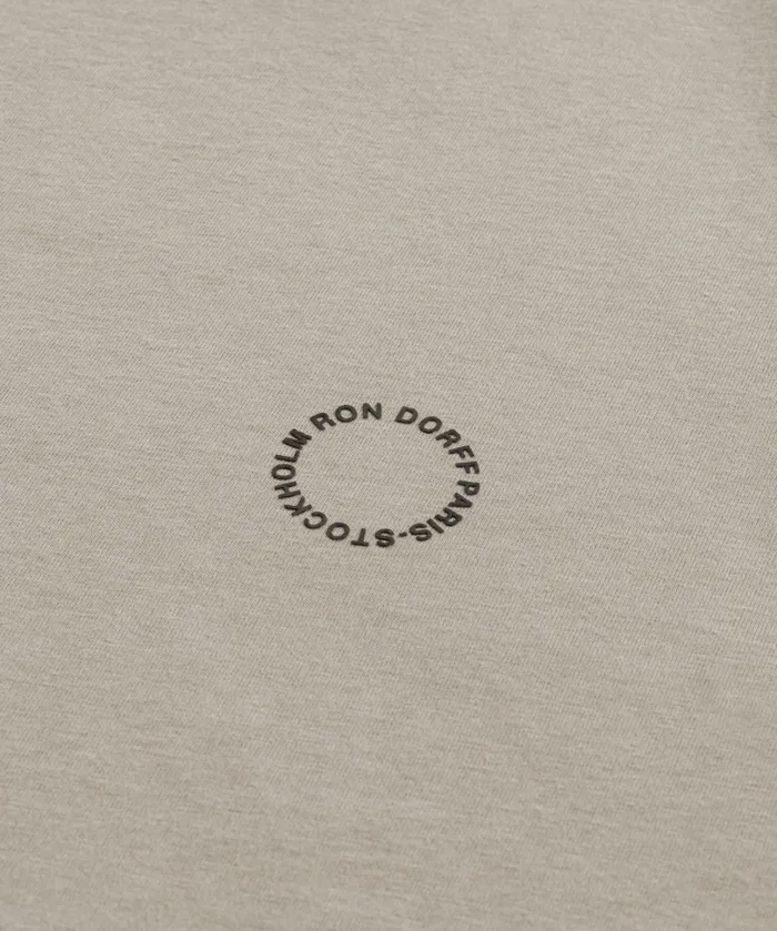 Ron Dorff Organic Cotton TShirt W Piping Dusty Beige Men TShirts