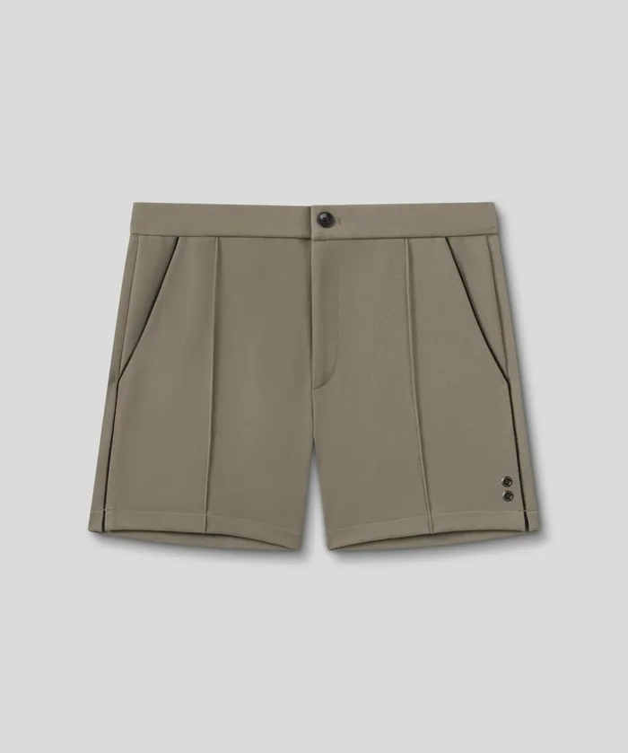 Ron Dorff RD Tennis Shorts W Piping Dusty Beige Men Shorts