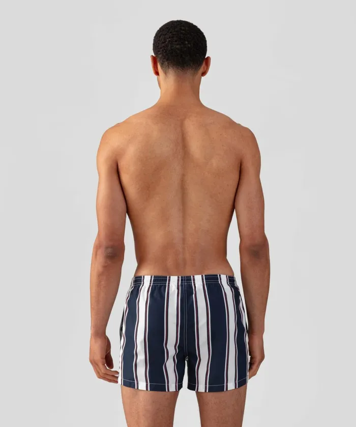 Ron Dorff Swim Shorts W Vertical Stripes Navy Men Swim Shorts