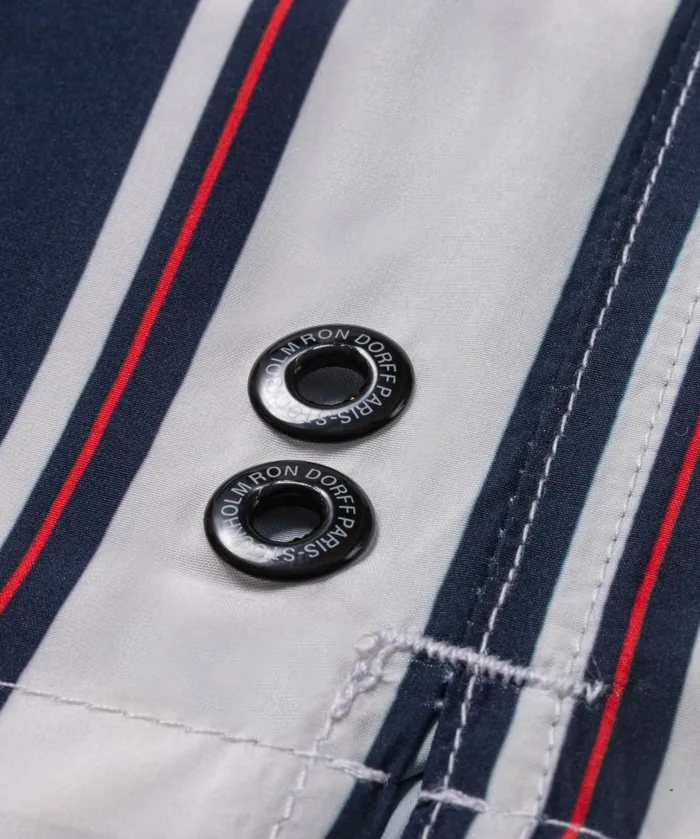 Ron Dorff Swim Shorts W Vertical Stripes Navy Men Swim Shorts