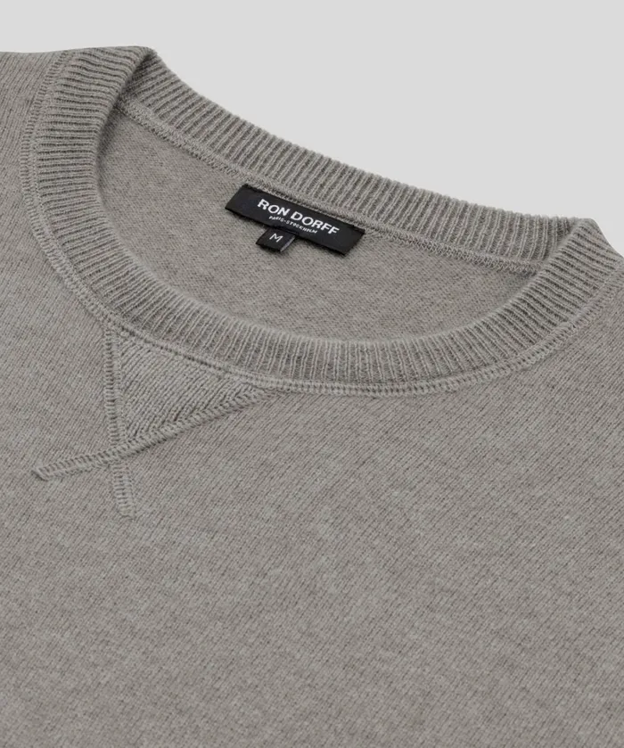 Ron Dorff Wool Cashmere Sweater Dusty Beige Men Cashmere and Knitwear Tops