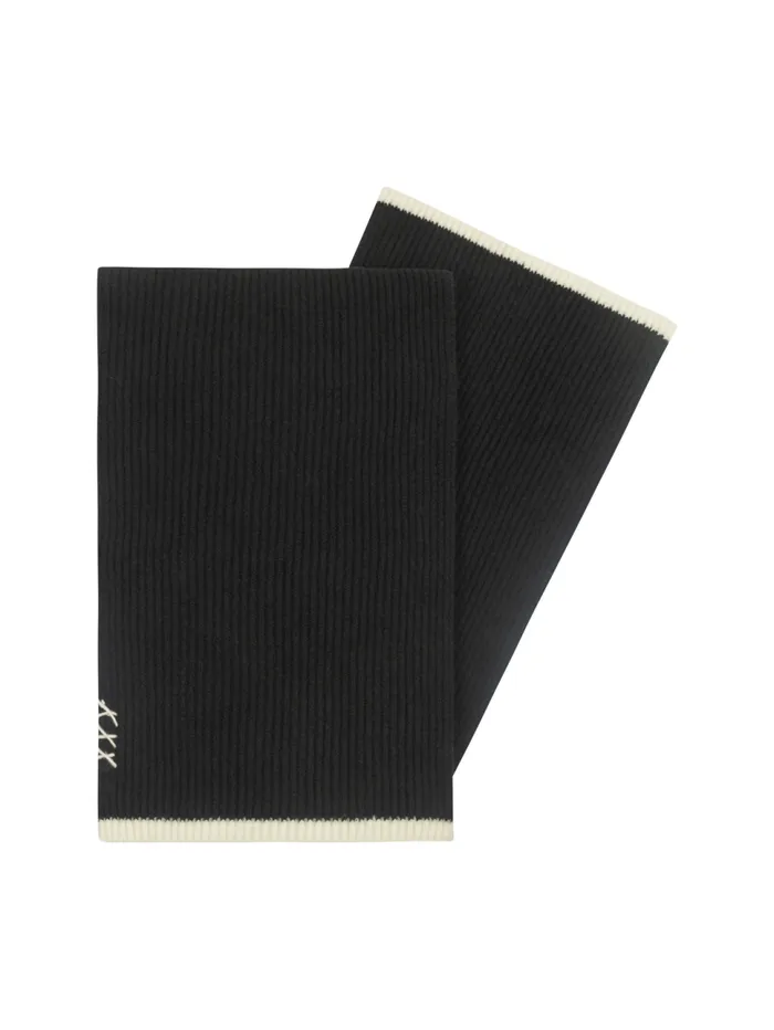 SandS X RIB SCARF Black Men Scotch and Soda Hats Scarves and Gloves
