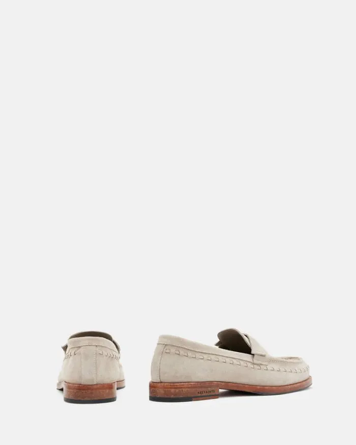 Sammy Leather Loafer Shoes Sand Men AllSaints Shoes and Boots