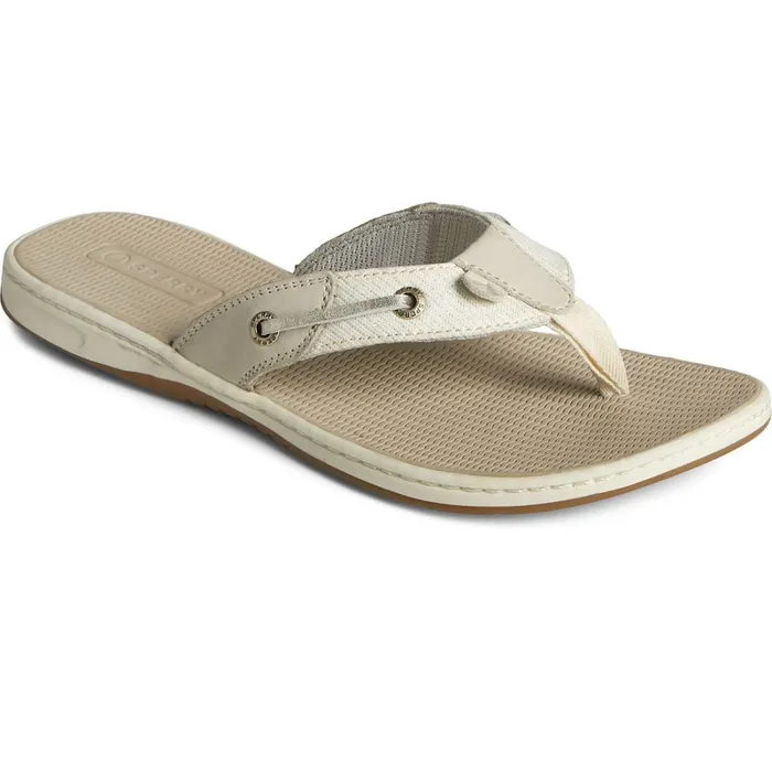 Sandals Women Sperry Seafish Metallic Flip Flop Platinum Sandals Women Sperry Seafish Metallic Flip Flop Platinum