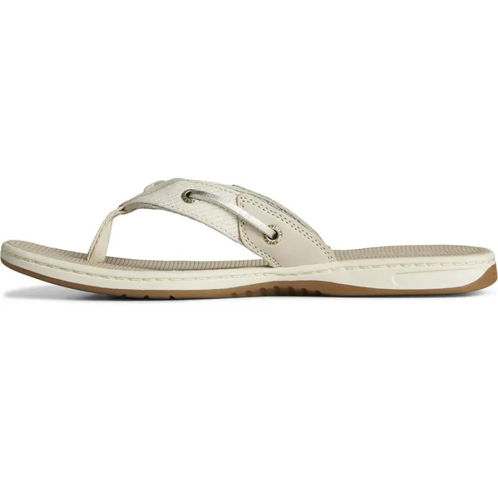 Sandals Women Sperry Seafish Metallic Flip Flop Platinum Sandals Women Sperry Seafish Metallic Flip Flop Platinum
