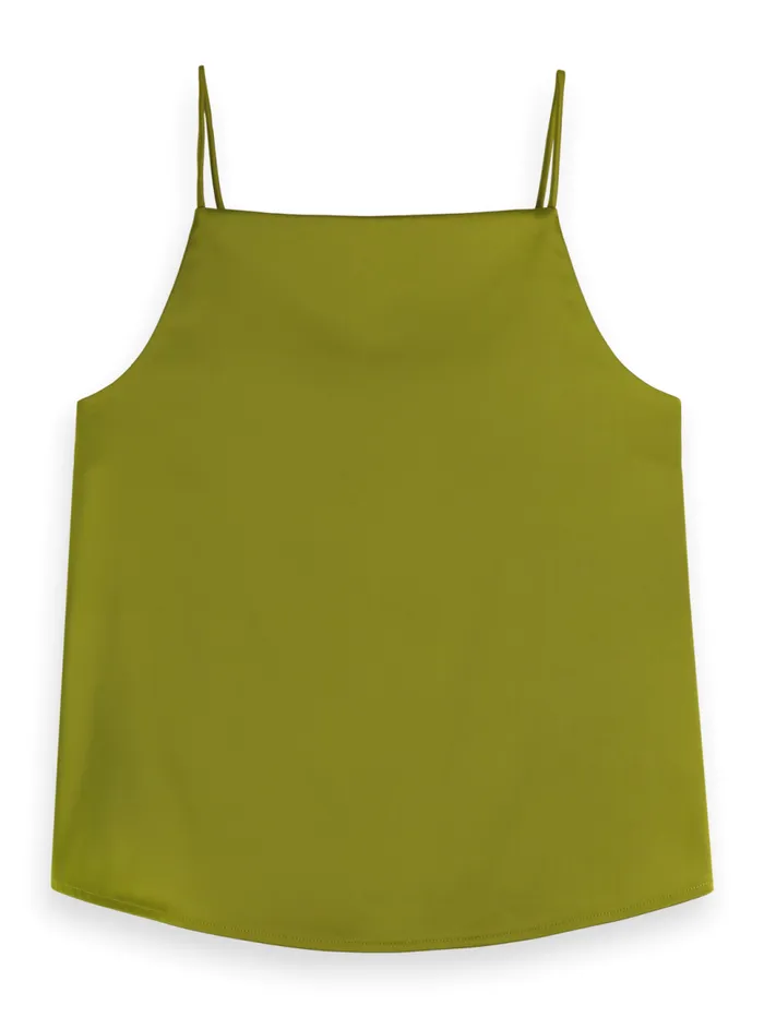 SATIN TANK TOP Moss Green Women Scotch and Soda Tops and TShirts