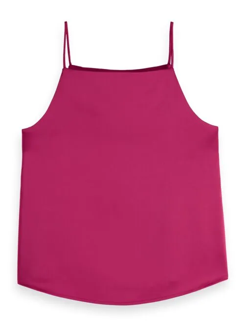 SATIN TANK TOP Moss Green Women Scotch and Soda Tops and TShirts