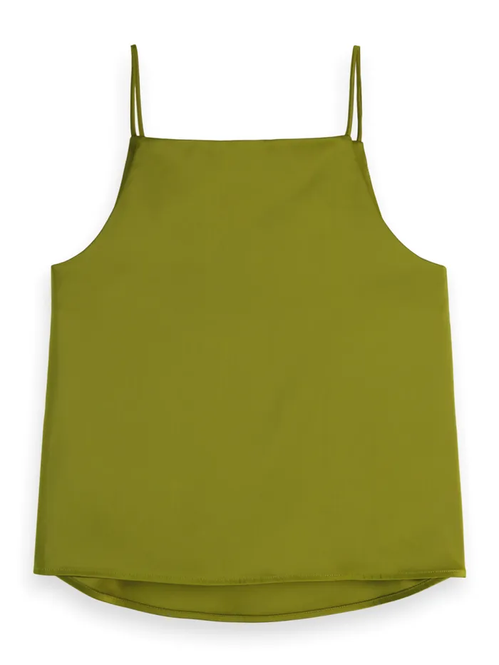 SATIN TANK TOP Moss Green Women Scotch and Soda Tops and TShirts