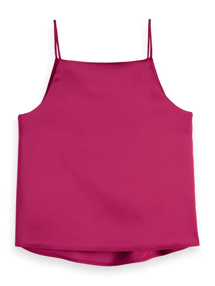 SATIN TANK TOP Moss Green Women Scotch and Soda Tops and TShirts