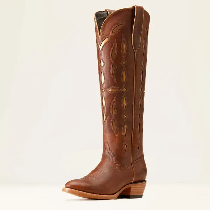 Saylor StretchFit Western Boot Chic Brown Women Ariat Western Boots