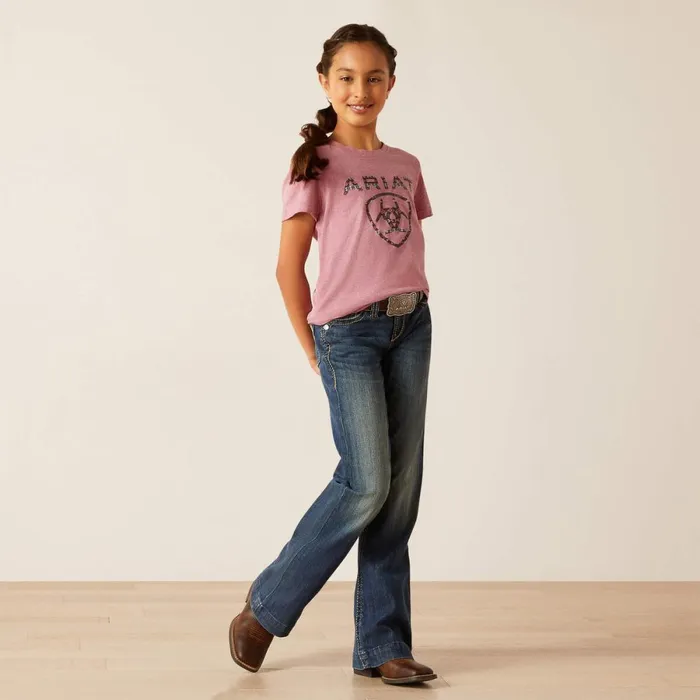 Shield TShirt Rose Mesa Heather Kids Ariat TShirts and Polos Shield TShirt Rose Mesa Heather Kids Ariat TShirts and Polos