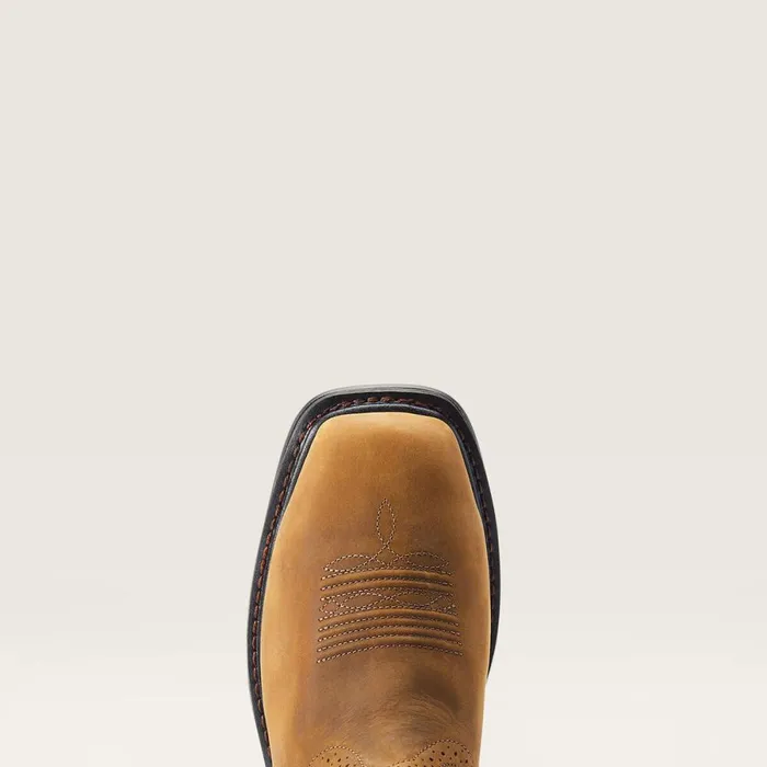 Sierra Shock Shield Waterproof Steel Toe Work Boot Distressed Brown Men Ariat Work Boots