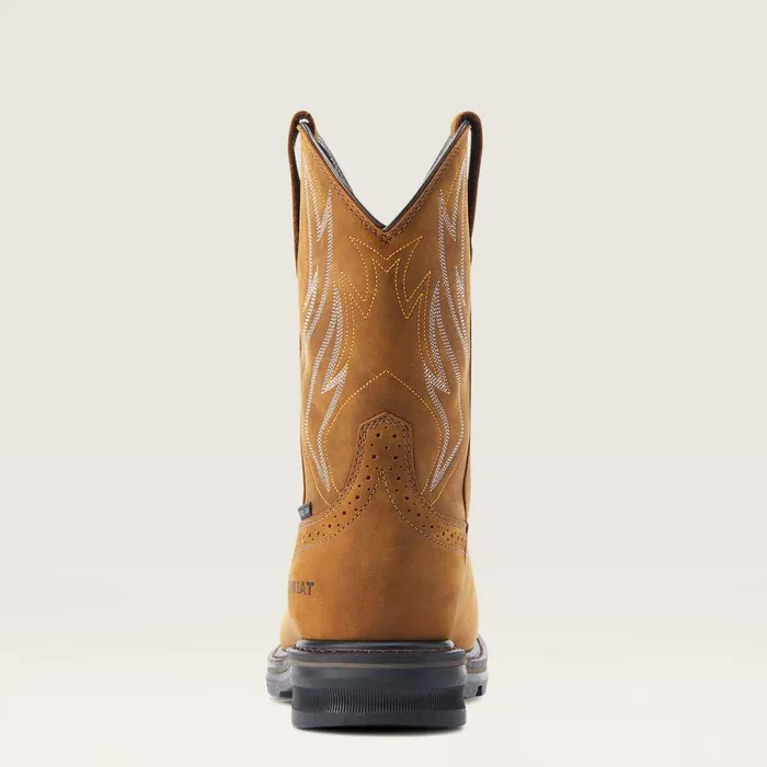 Sierra Shock Shield Waterproof Steel Toe Work Boot Distressed Brown Men Ariat Work Boots