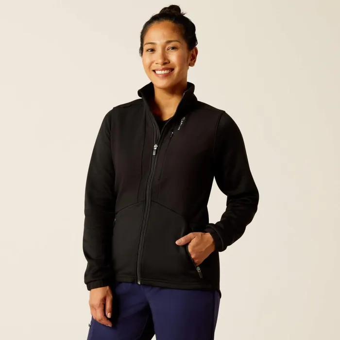 Sina Fleece Scrub Jacket Black Women Ariat Scrubs