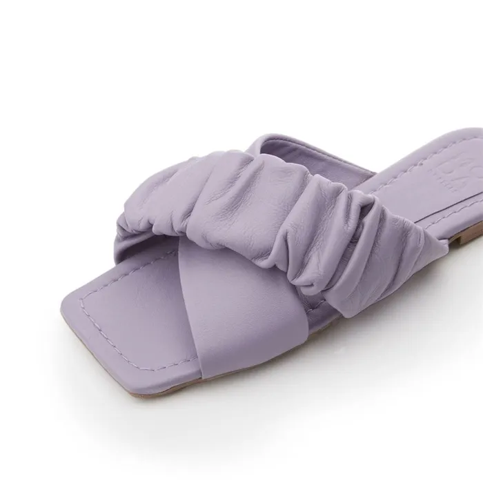 Slider Sandals Women Moda In Pelle Ajayy Grey Leather