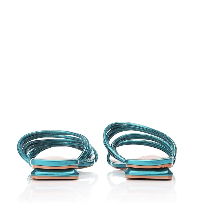 Slider Sandals Women Moda In Pelle M By Moda Natally Aqua Blue Porvair