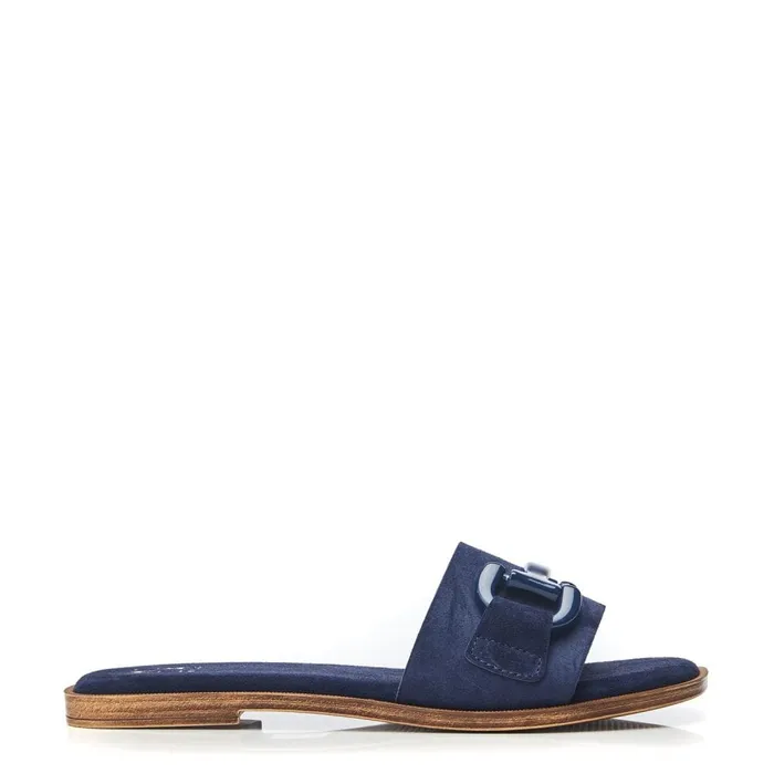 Slider Sandals Women Moda In Pelle Olayo Navy Suede