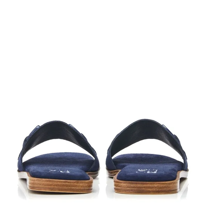 Slider Sandals Women Moda In Pelle Olayo Navy Suede