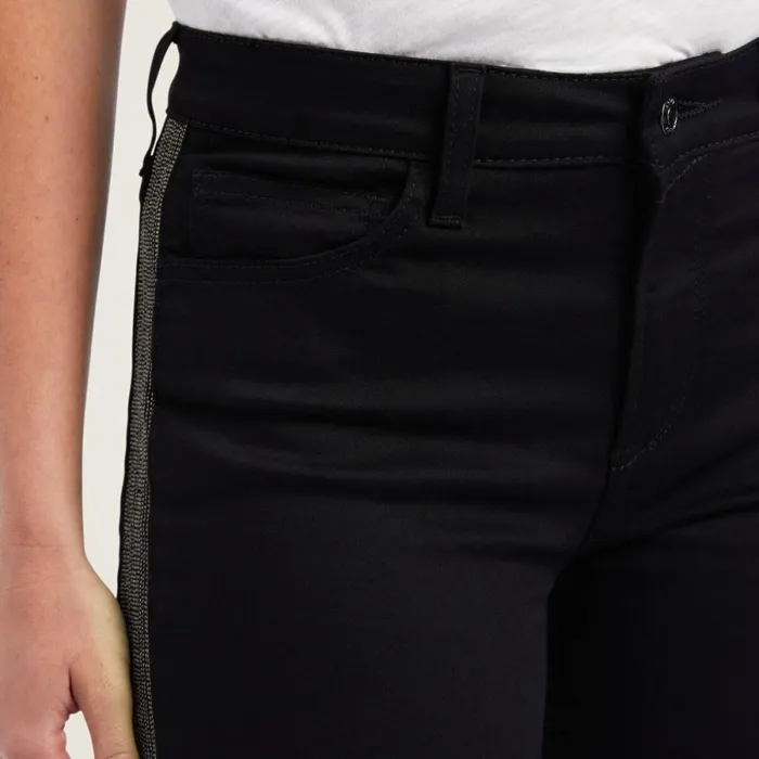 Slim Trouser Chain Stripe Wide Leg Jean Black Women Ariat Denim Slim Trouser Chain Stripe Wide Leg Jean Black Women Ariat Denim