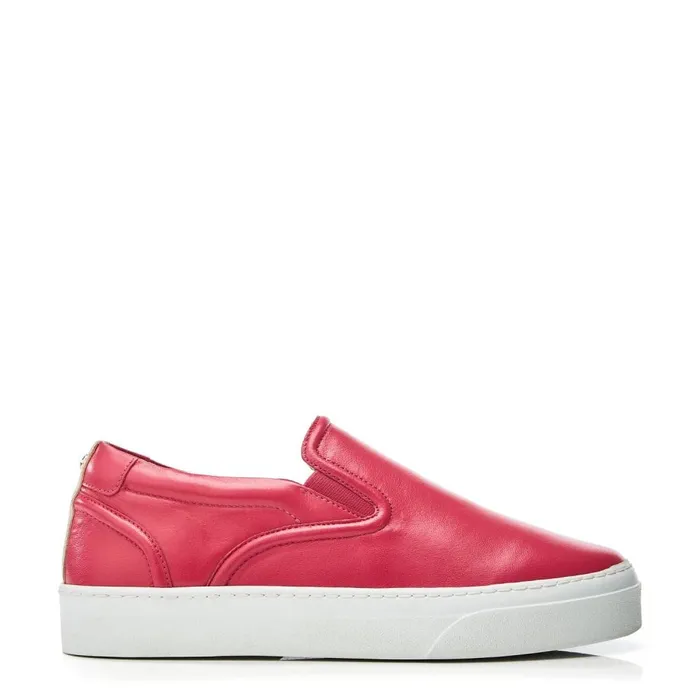 SlipOn Trainers Women Moda In Pelle Adreenia Raspberry Leather