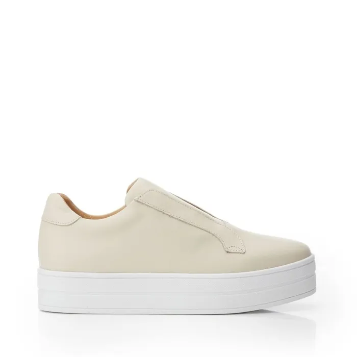 SlipOn Trainers Women Moda In Pelle Bsoleful BBath Beige Leather