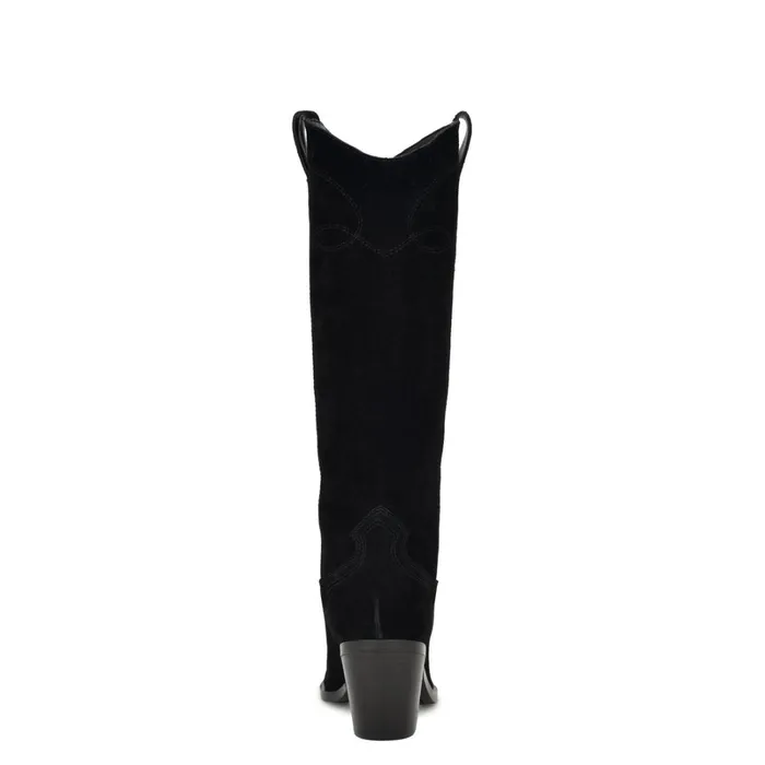 Smash Western Boots Black Suede Women Nine West Boots and Booties
