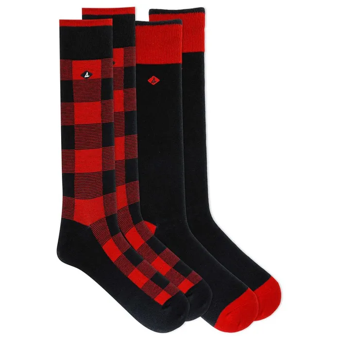 Socks and Liners Men Sperry Buffalo Crew 2Pack Sock Red