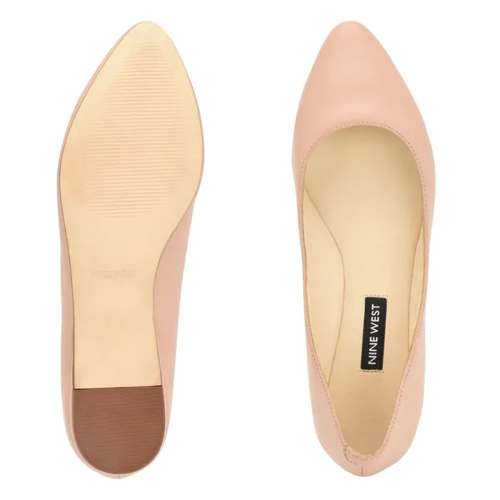 Speakup Almond Toe Flats Light Natural Leather Women Nine West Loafers and Tailored Flats Speakup Almond Toe Flats Light Natural Leather Women Nine West Loafers and Tailored Flats