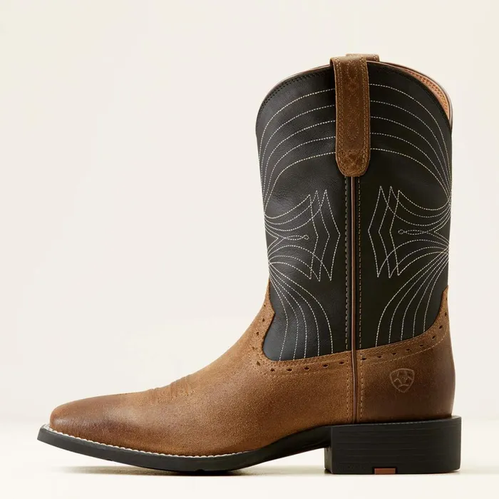 Sport Wide Square Toe Cowboy Boot Barley Brownmatte Black Men Ariat Western Boots Sport Wide Square Toe Cowboy Boot Barley Brownmatte Black Men Ariat Western Boots