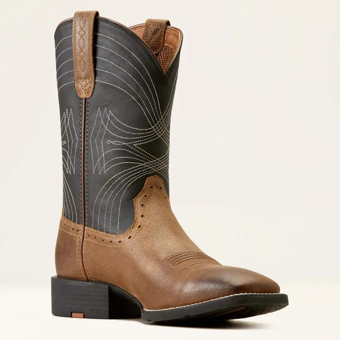 Sport Wide Square Toe Cowboy Boot Barley Brownmatte Black Men Ariat Western Boots Sport Wide Square Toe Cowboy Boot Barley Brownmatte Black Men Ariat Western Boots