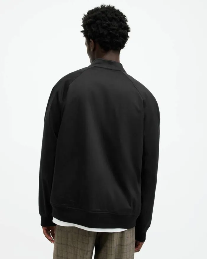 Stowe Ramskull Embroidered Jacket Black Men AllSaints Jackets and Coats