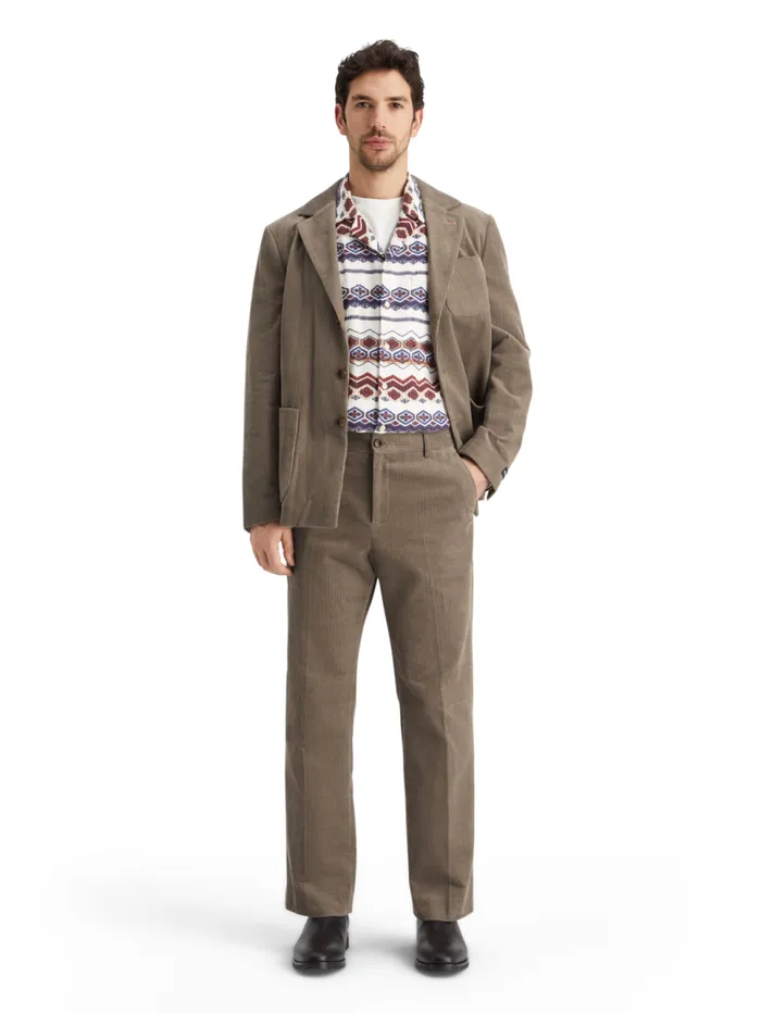 Straight Fit Cotton Corduroy Chino Cappuchino Men Scotch and Soda Pants