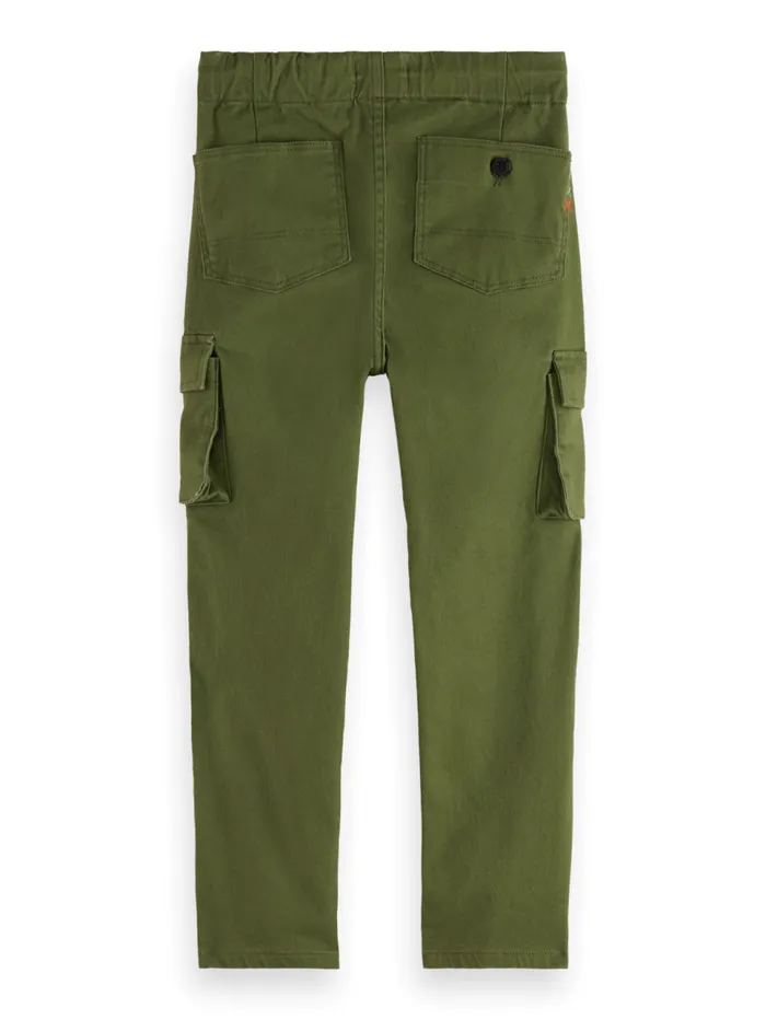 STRAIGHT LEG PEACHED CARGO PANT Military Kids Scotch and Soda Pants