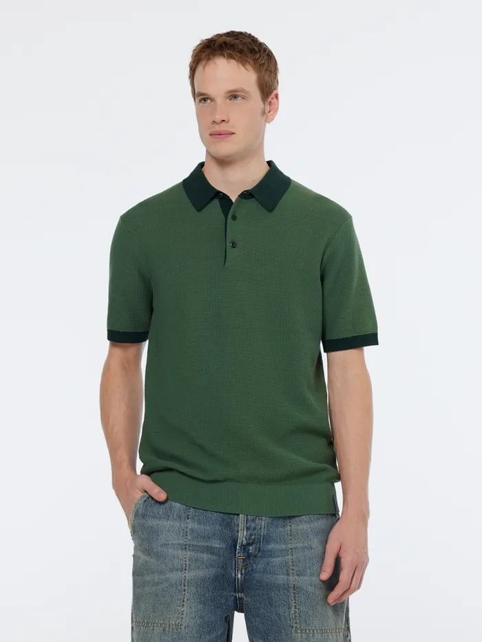 Structured Knitted Solid Polo Black Men Scotch and Soda TShirts and Polo Shirts Structured Knitted Solid Polo Black Men Scotch and Soda TShirts and Polo Shirts