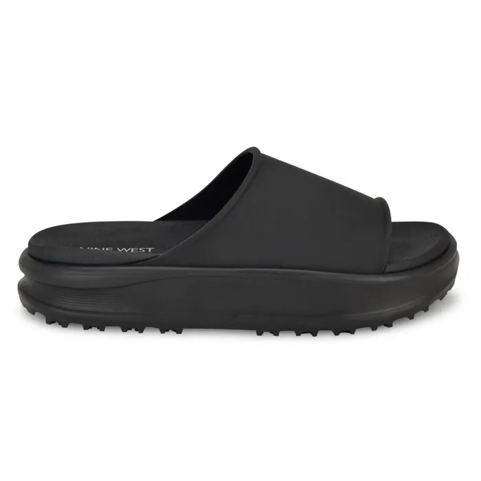 Sunshin Casual Slide Sandals Black Women Nine West Low Heel