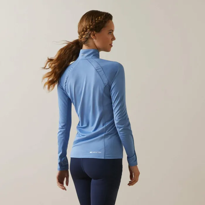 Sunstopper 20 14 Zip Baselayer Ashleigh Blue Women Ariat TShirts and Tops Sunstopper 20 14 Zip Baselayer Ashleigh Blue Women Ariat TShirts and Tops