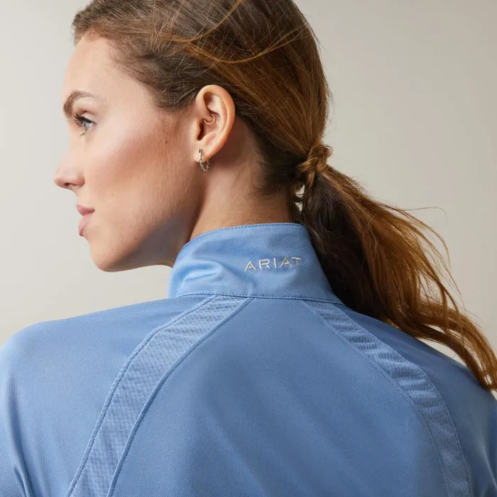 Sunstopper 20 14 Zip Baselayer Ashleigh Blue Women Ariat TShirts and Tops Sunstopper 20 14 Zip Baselayer Ashleigh Blue Women Ariat TShirts and Tops