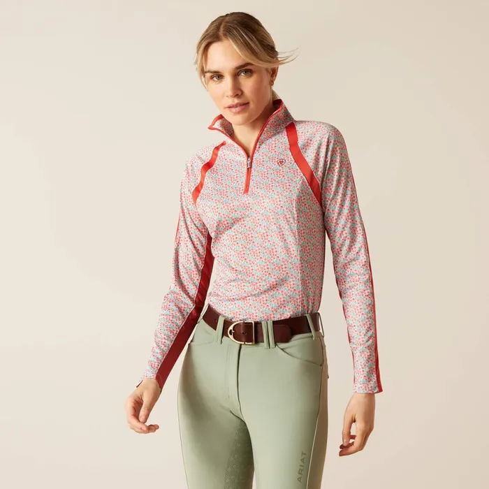 Sunstopper 30 14 Zip Baselayer Petals Women Ariat TShirts and Tops