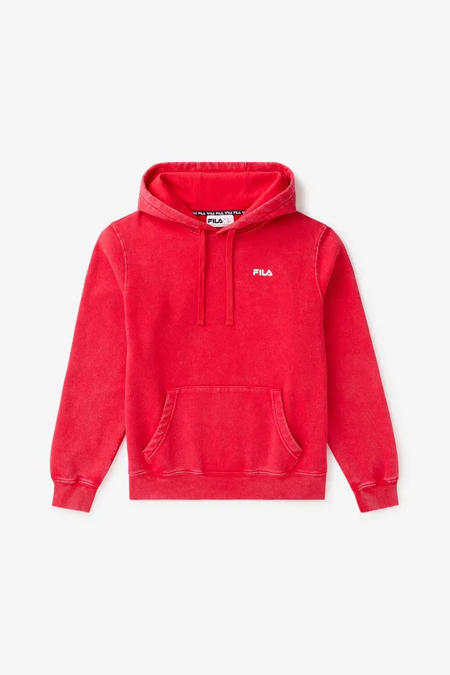 Sweatshirts and Hoodies Women Fila Sportstyle Linear Logo Hoodie 611 Fila Redwhite