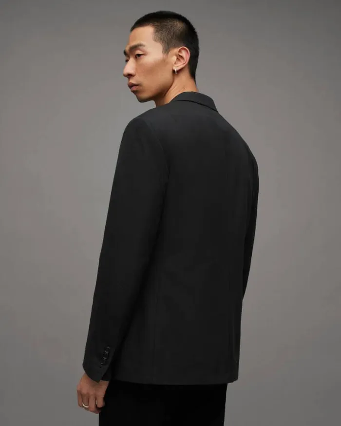 Tallis Single Breasted Slim Fit Blazer Black Men AllSaints Jackets and Coats Tallis Single Breasted Slim Fit Blazer Black Men AllSaints Jackets and Coats