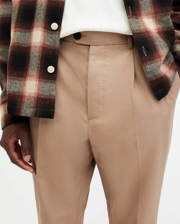 Tallis Slim Fit Cropped Tapered Pants Toffee Taupe Men AllSaints Pants
