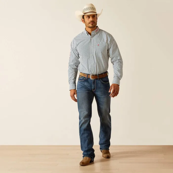 Team Lochlan Fitted Shirt White Men Ariat Button Down Shirts Team Lochlan Fitted Shirt White Men Ariat Button Down Shirts