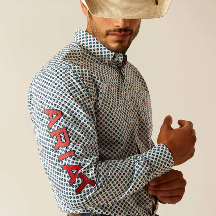 Team Lochlan Fitted Shirt White Men Ariat Button Down Shirts Team Lochlan Fitted Shirt White Men Ariat Button Down Shirts