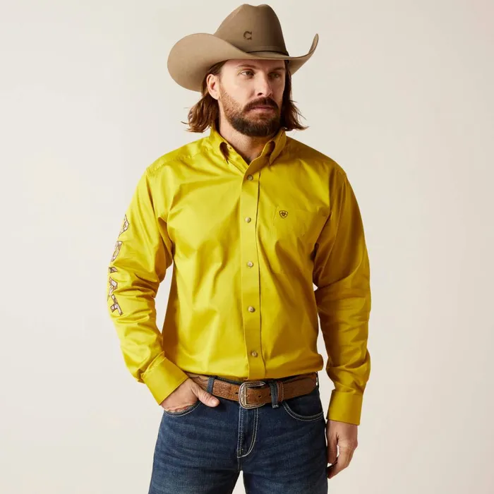 Team Logo Twill Classic Fit Shirt Antique Moss Men Ariat Button Down Shirts