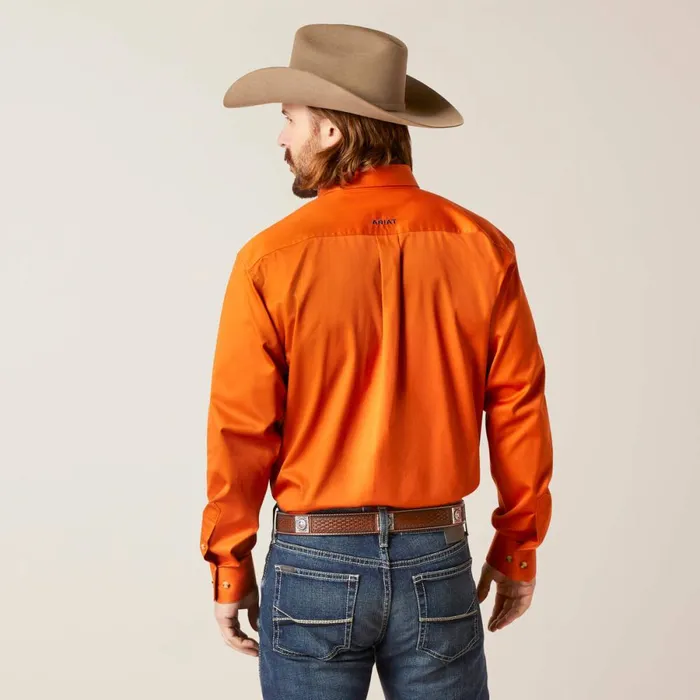 Team Logo Twill Classic Fit Shirt Rust Men Ariat Button Down Shirts Team Logo Twill Classic Fit Shirt Rust Men Ariat Button Down Shirts