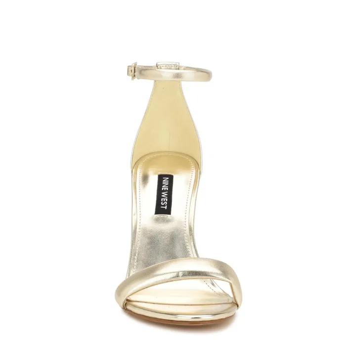 Teeya Ankle Strap Sandals Platino Women Nine West High Heels Teeya Ankle Strap Sandals Platino Women Nine West High Heels