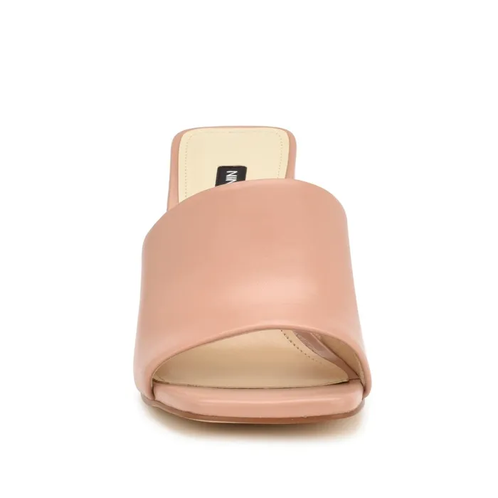 Teice Heeled Slide Sandals Nude Women Nine West Dress